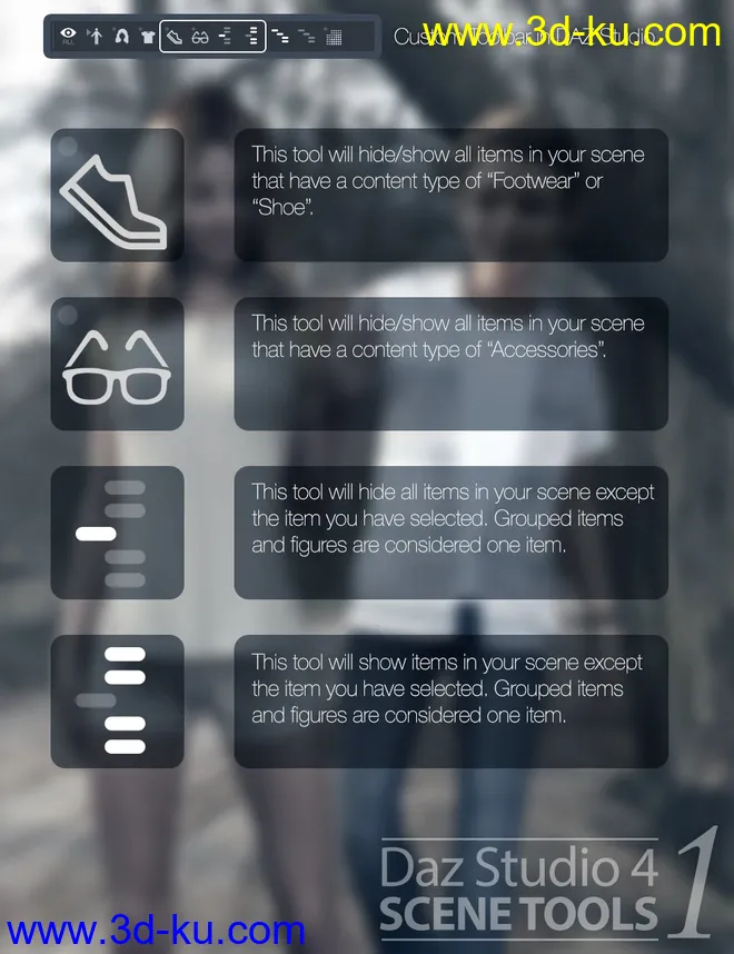 Daz Studio 4 Scene Tools Set 1模型的图片3