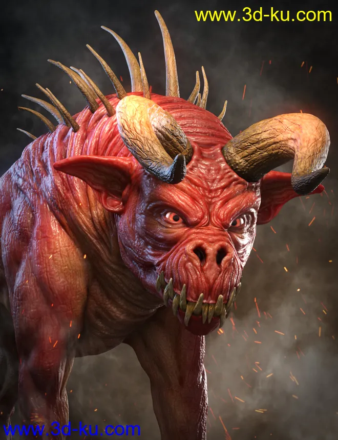 Demon Dog HD for Daz Dog 8模型的图片1