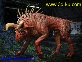 3D打印模型Demon Dog HD for Daz Dog 8的图片