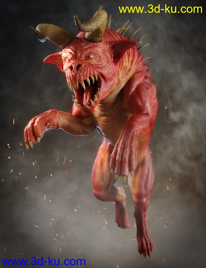 Demon Dog HD for Daz Dog 8模型的图片3