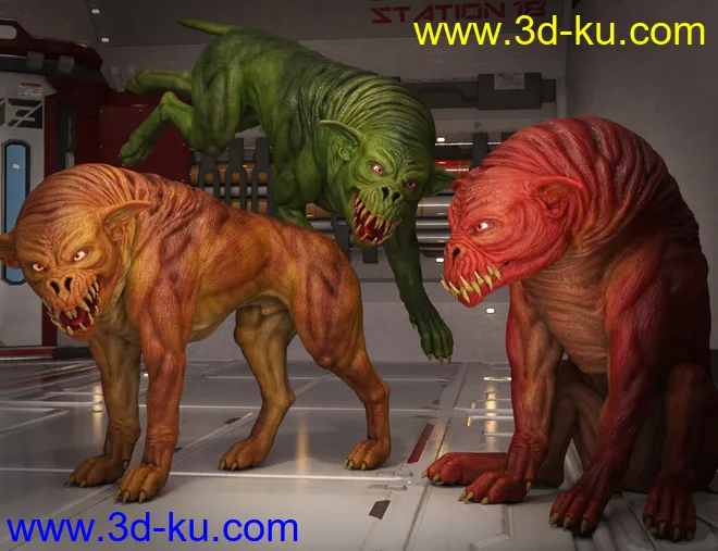 Demon Dog HD for Daz Dog 8模型的图片5