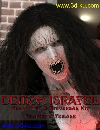 3D打印模型Demon Israfel Character & Universal Kit for Genesis 8 Female的图片
