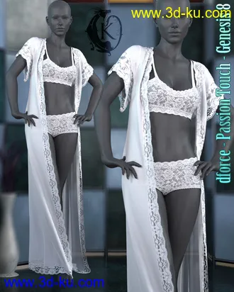 3D打印模型dforce - Passion Touch Lingerie -Genesis 8的图片