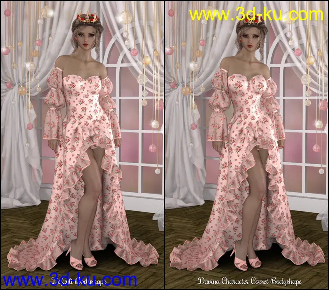 dForce - Queen of Hearts for G8F模型的图片1