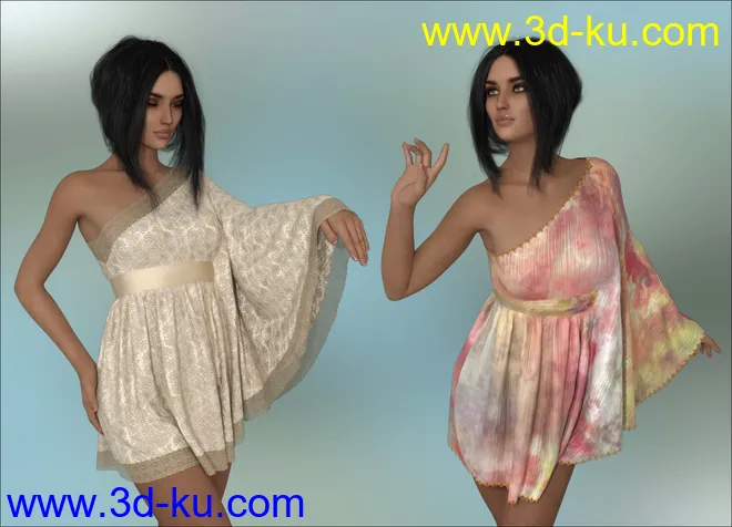 dForce - Short Toga for G8F模型的图片1