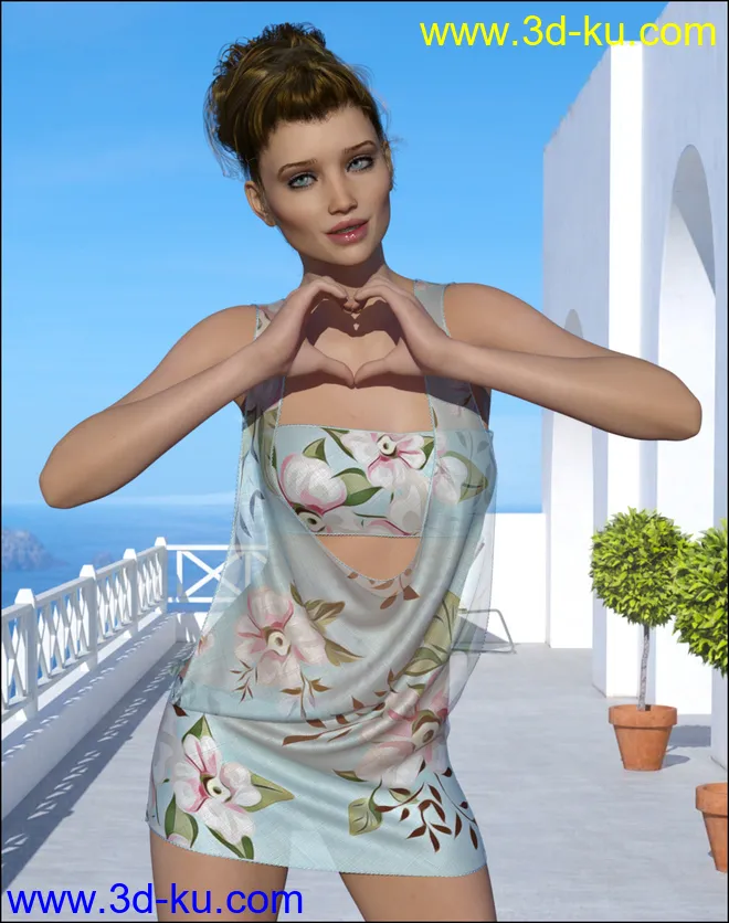 dForce - Yolanda Dress for G8F模型的图片1