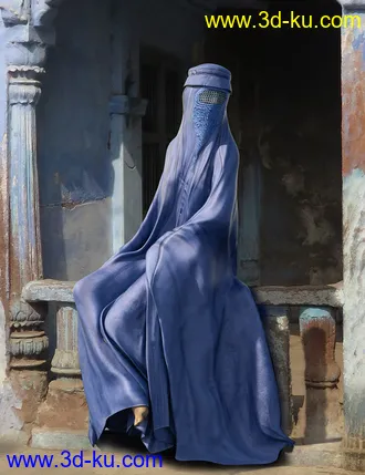 3D打印模型dForce Afghan Burqa for Genesis 8 Female(s)的图片