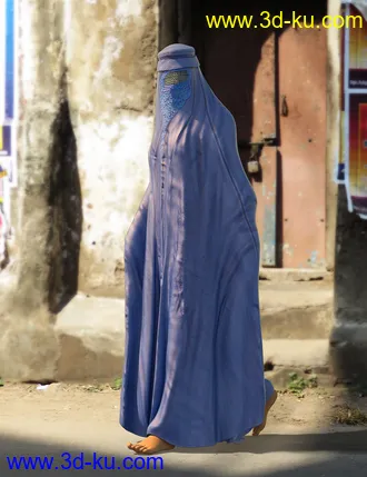 3D打印模型dForce Afghan Burqa for Genesis 8 Female(s)的图片