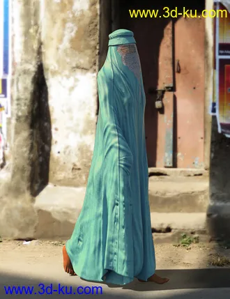 3D打印模型dForce Afghan Burqa for Genesis 8 Female(s)的图片