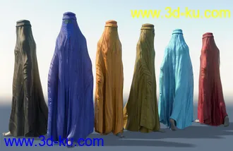 3D打印模型dForce Afghan Burqa for Genesis 8 Female(s)的图片