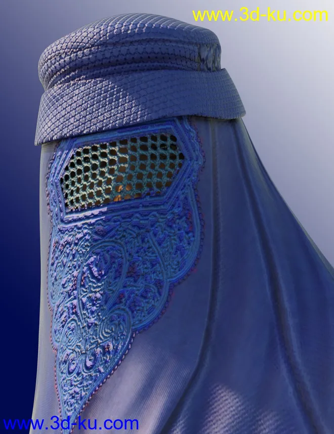 dForce Afghan Burqa for Genesis 8 Female(s)模型的图片9