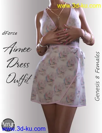 3D打印模型dForce Aimee Candy Dress for Genesis 8 Female(s)的图片