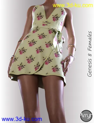 3D打印模型dForce Aimee Candy Dress for Genesis 8 Female(s)的图片