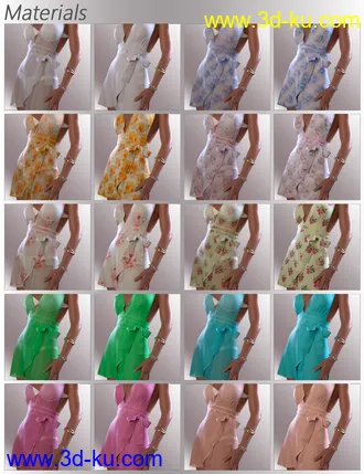 3D打印模型dForce Aimee Candy Dress for Genesis 8 Female(s)的图片