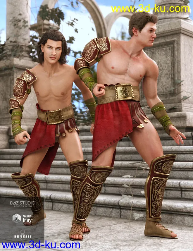 dForce Aries Outfit for Genesis 8 Male(s)模型的图片1