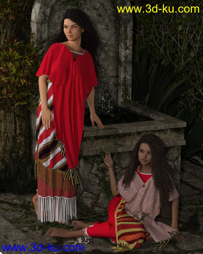dForce Assyrian Outfit for Genesis 8 Female模型的图片1