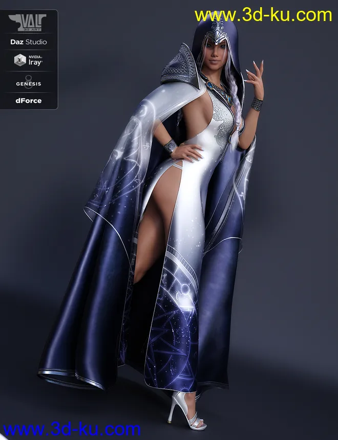 dForce Astral Jossie Outfit for Genesis 8 Female(s)模型的图片1