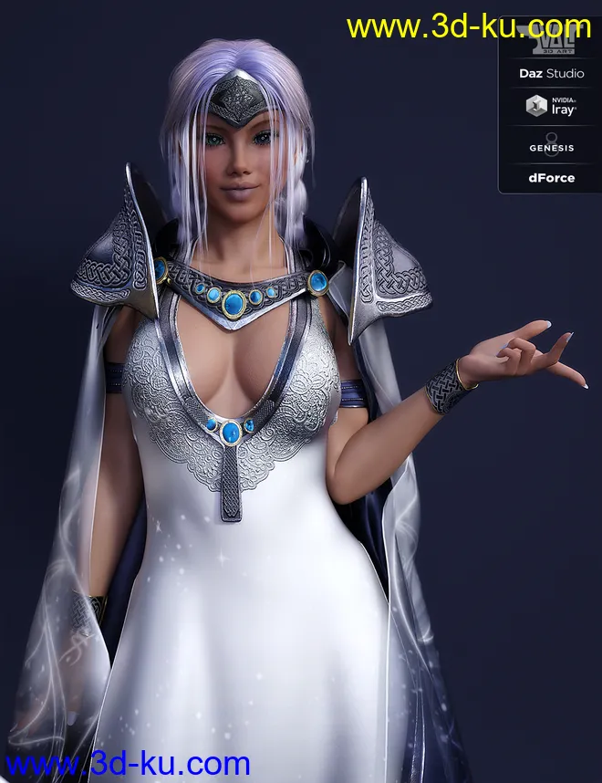dForce Astral Jossie Outfit for Genesis 8 Female(s)模型的图片3