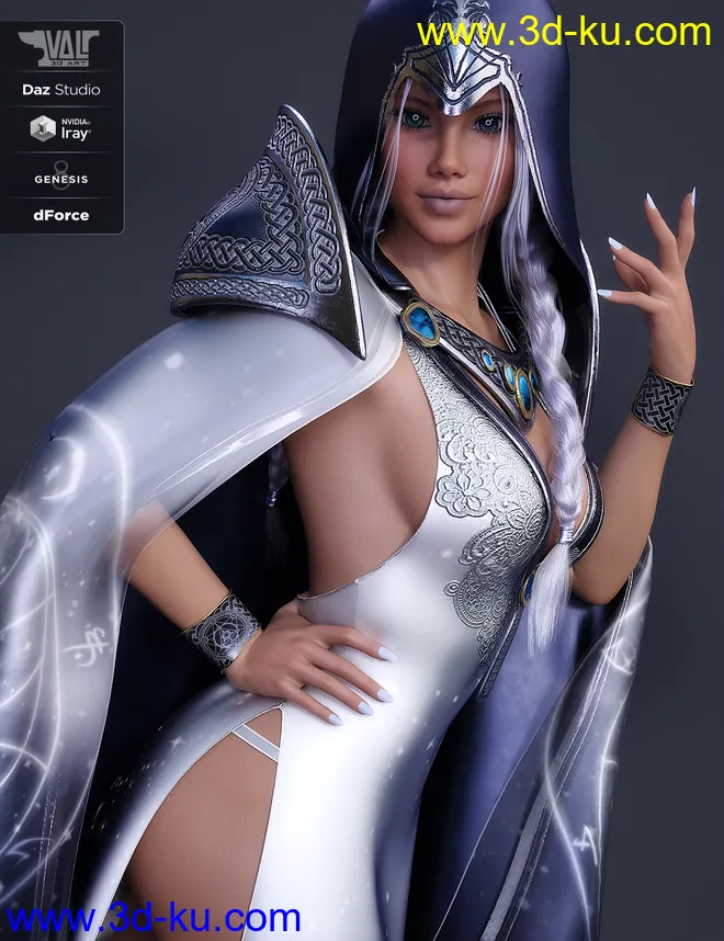 dForce Astral Jossie Outfit for Genesis 8 Female(s)模型的图片5