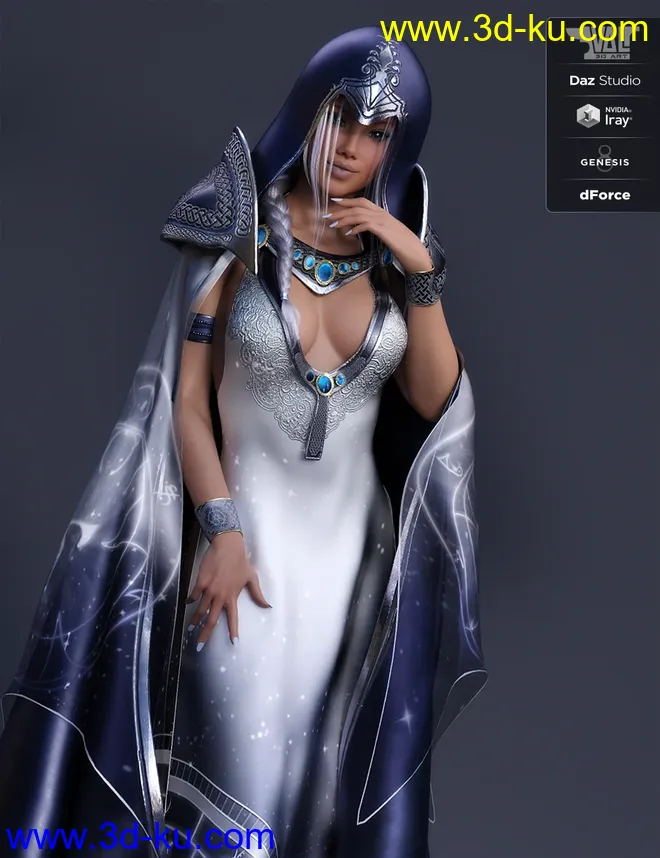 dForce Astral Jossie Outfit for Genesis 8 Female(s)模型的图片12