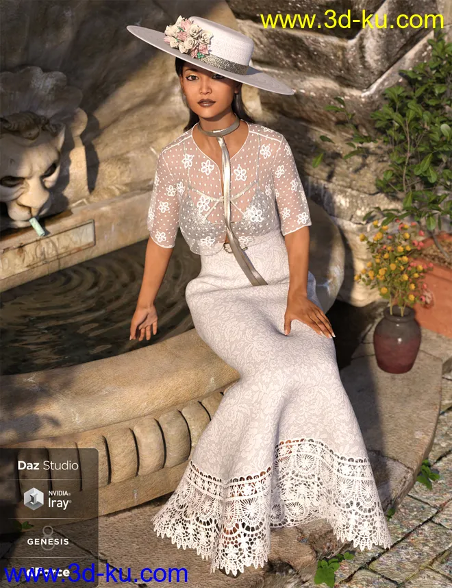dForce Bella Chic for Genesis 8 Female(s)模型的图片2