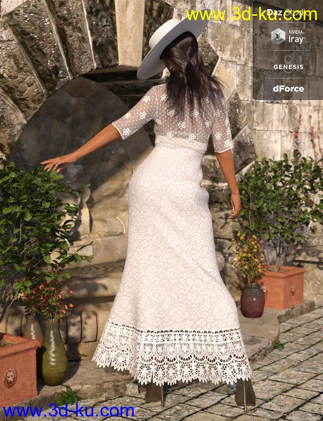 dForce Bella Chic for Genesis 8 Female(s)模型的图片3