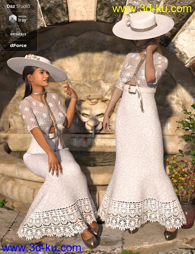 dForce Bella Chic for Genesis 8 Female(s)模型的图片4