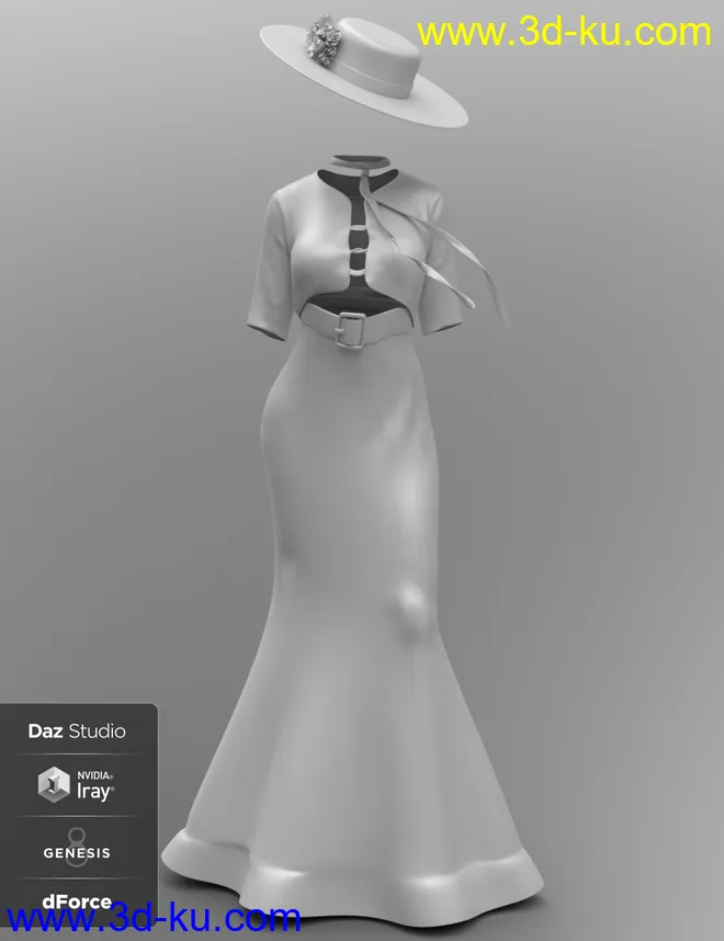 dForce Bella Chic for Genesis 8 Female(s)模型的图片5