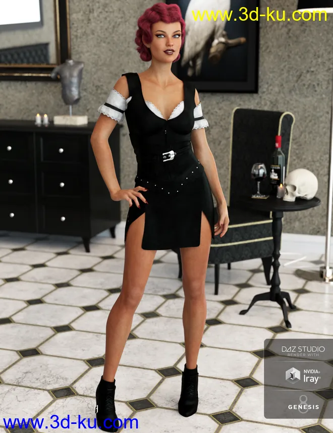 dForce Bellarose Outfit for Genesis 8 Female(s)模型的图片2