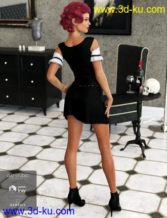 3D打印模型dForce Bellarose Outfit for Genesis 8 Female(s)的图片