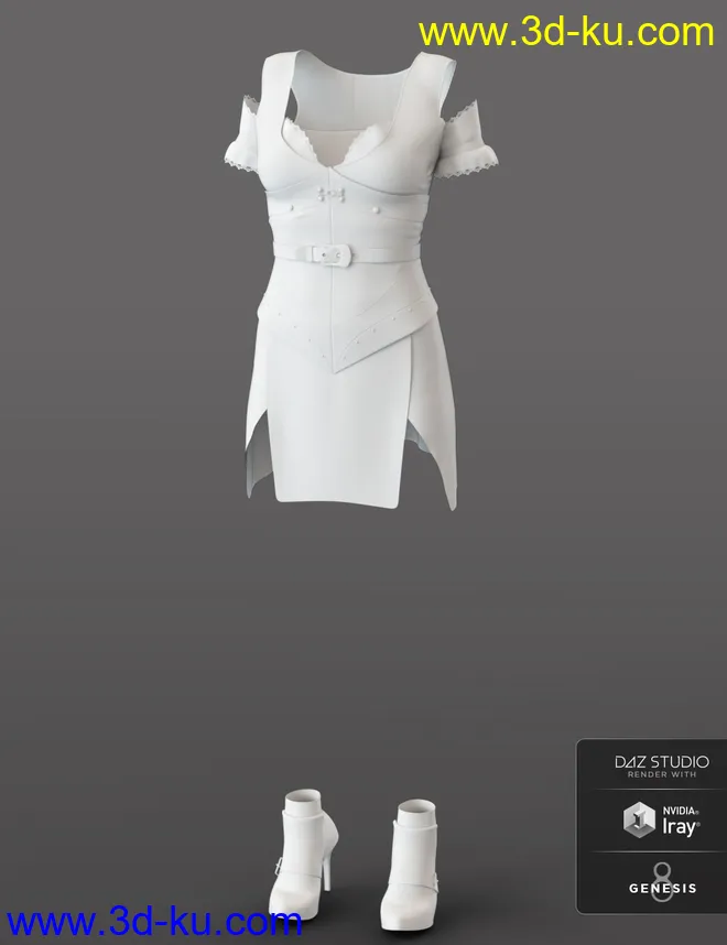 dForce Bellarose Outfit for Genesis 8 Female(s)模型的图片5