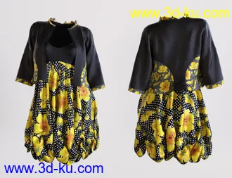 3D打印模型dForce Boho Boutique Bubble Dress for Genesis 8 Female(s)的图片