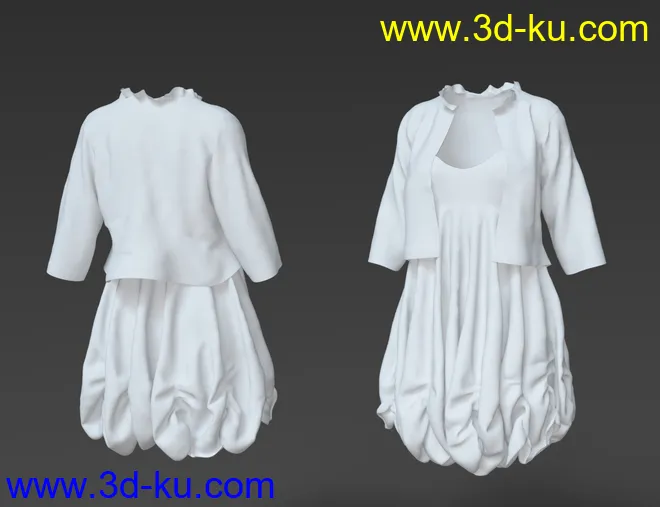 dForce Boho Boutique Bubble Dress for Genesis 8 Female(s)模型的图片9