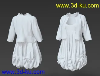 3D打印模型dForce Boho Boutique Bubble Dress for Genesis 8 Female(s)的图片