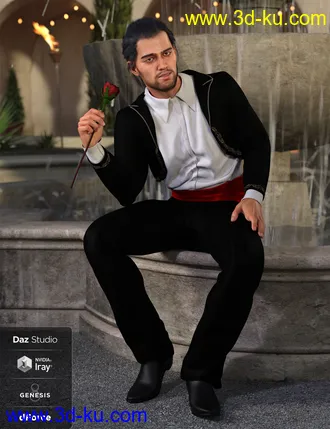 3D打印模型dForce Bolero Style Outfit for Genesis 8 Male(s)的图片