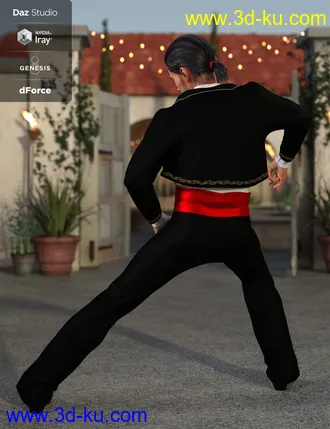 3D打印模型dForce Bolero Style Outfit for Genesis 8 Male(s)的图片