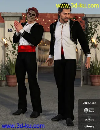 3D打印模型dForce Bolero Style Outfit for Genesis 8 Male(s)的图片