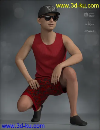 3D打印模型dForce Boys in the Sun Outfit for Genesis 8 Male(s)的图片