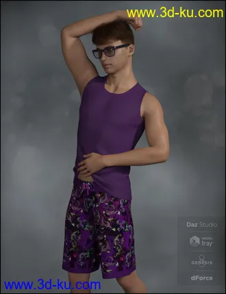 3D打印模型dForce Boys in the Sun Outfit for Genesis 8 Male(s)的图片