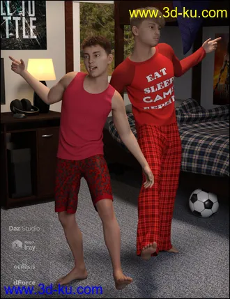 3D打印模型dForce Boys in the Sun Outfit for Genesis 8 Male(s)的图片