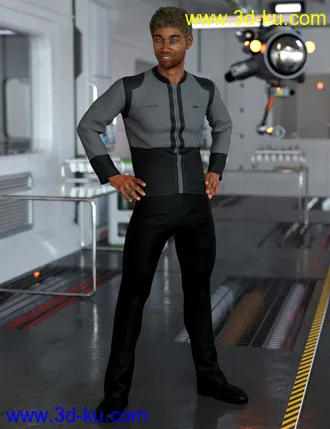 3D打印模型dForce Bridge Officer Outfit for Genesis 8 Male(s)的图片