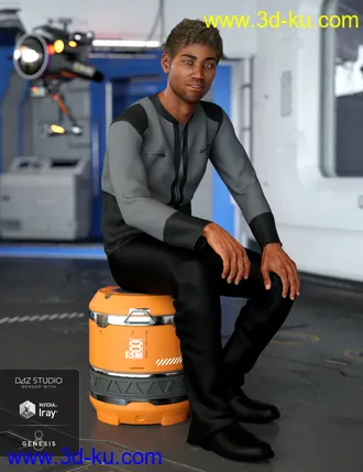 3D打印模型dForce Bridge Officer Outfit for Genesis 8 Male(s)的图片