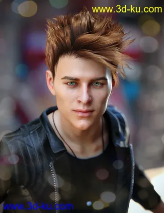 3D打印模型dForce C1 Spiky Hair for Genesis 3 and 8的图片
