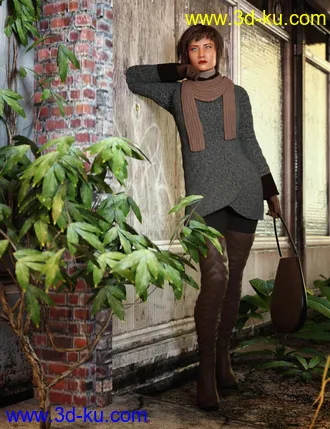 3D打印模型dForce Casual Autumn Outfit for Genesis 8 Female(s)的图片