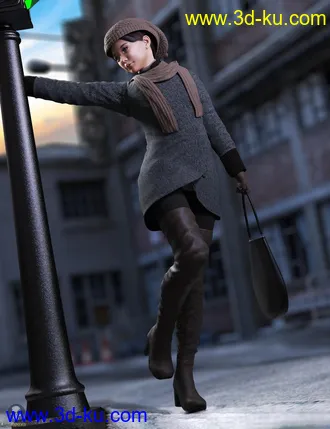 3D打印模型dForce Casual Autumn Outfit for Genesis 8 Female(s)的图片