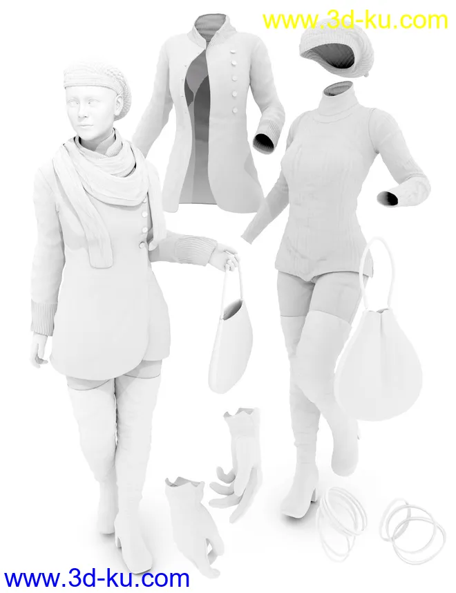 dForce Casual Autumn Outfit for Genesis 8 Female(s)模型的图片8