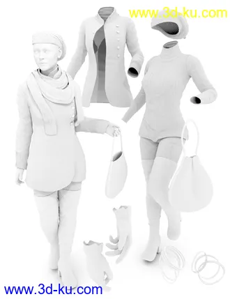 3D打印模型dForce Casual Autumn Outfit for Genesis 8 Female(s)的图片