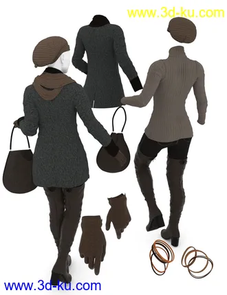 3D打印模型dForce Casual Autumn Outfit for Genesis 8 Female(s)的图片
