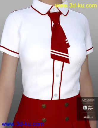 3D打印模型dForce CB School Uniforms for Genesis 8 Female(s)的图片