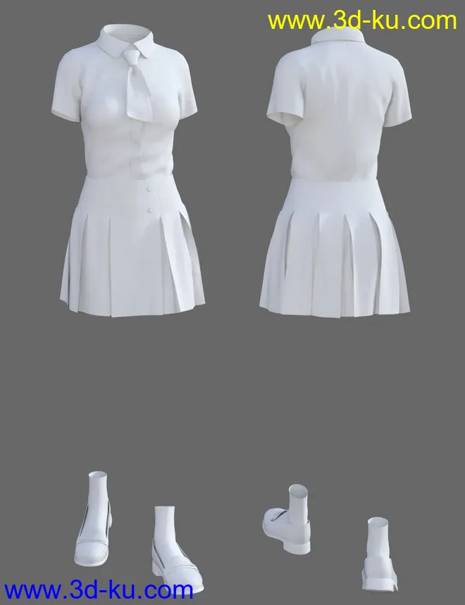dForce CB School Uniforms for Genesis 8 Female(s)模型的图片6